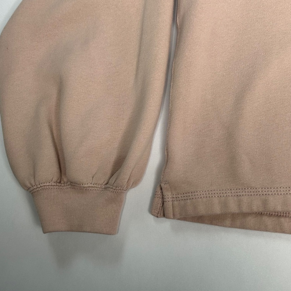 Abercrombie & Fitch Cropped Sweatshirt Balloon Sleeve Pink Small - Picture 7 of 10